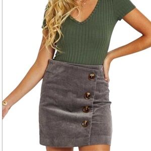 Altar’d State Cute as a Button Corduroy Skirt